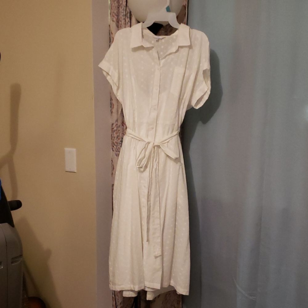 White eyelet dress